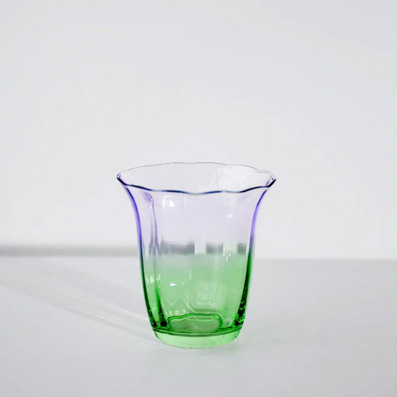 Home Lab Fleur Stemless Glass Green Lilac Set Of 4 image number 1